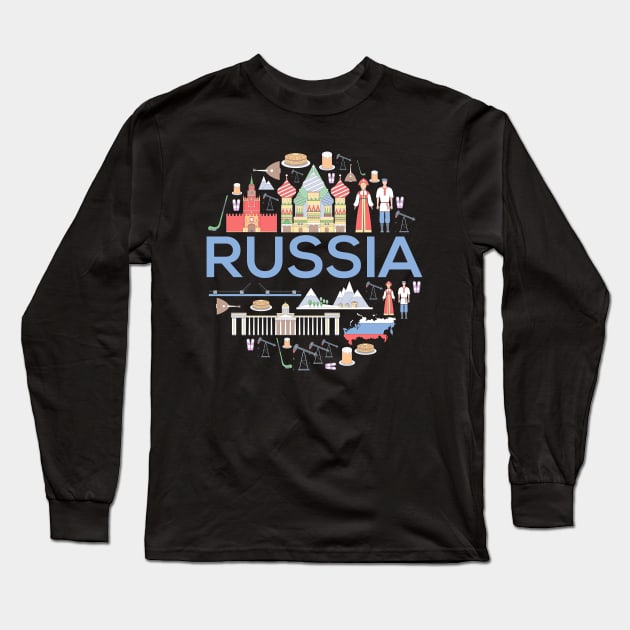 Russia concept Long Sleeve T-Shirt by Mako Design 